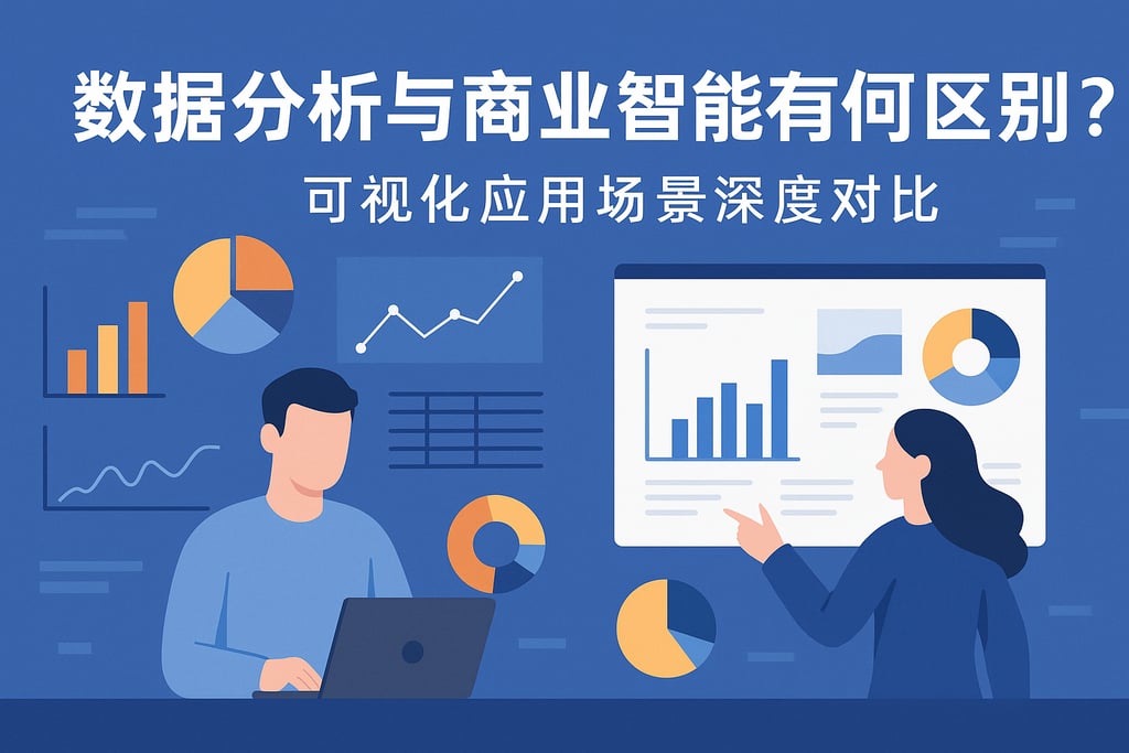 数据分析与商业智能有何区别？可视化应用场景深度对比