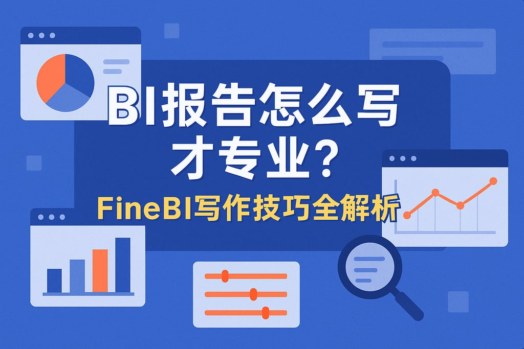 BI报告怎么写才专业？FineBI写作技巧全解析