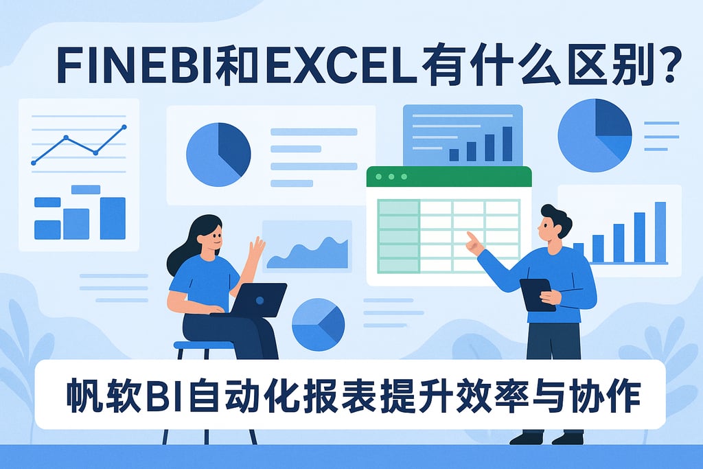 FineBI和Excel有什么区别？帆软BI自动化报表提升效率与协作