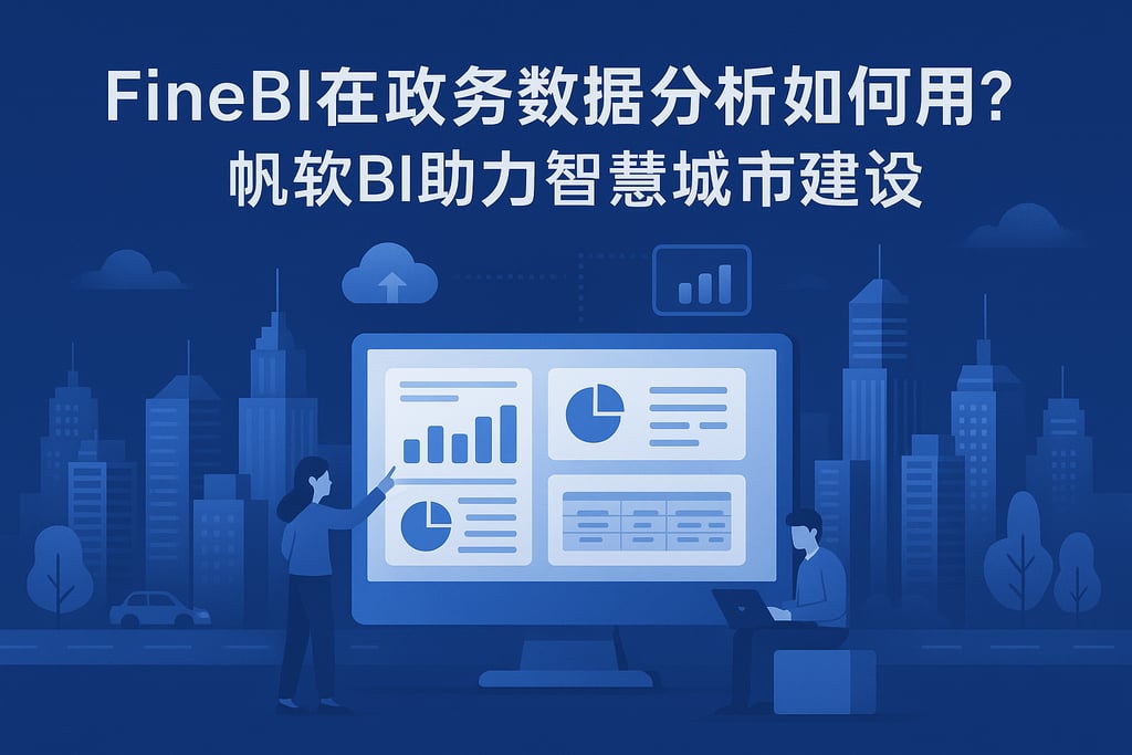FineBI在政务数据分析如何用？帆软BI助力智慧城市建设