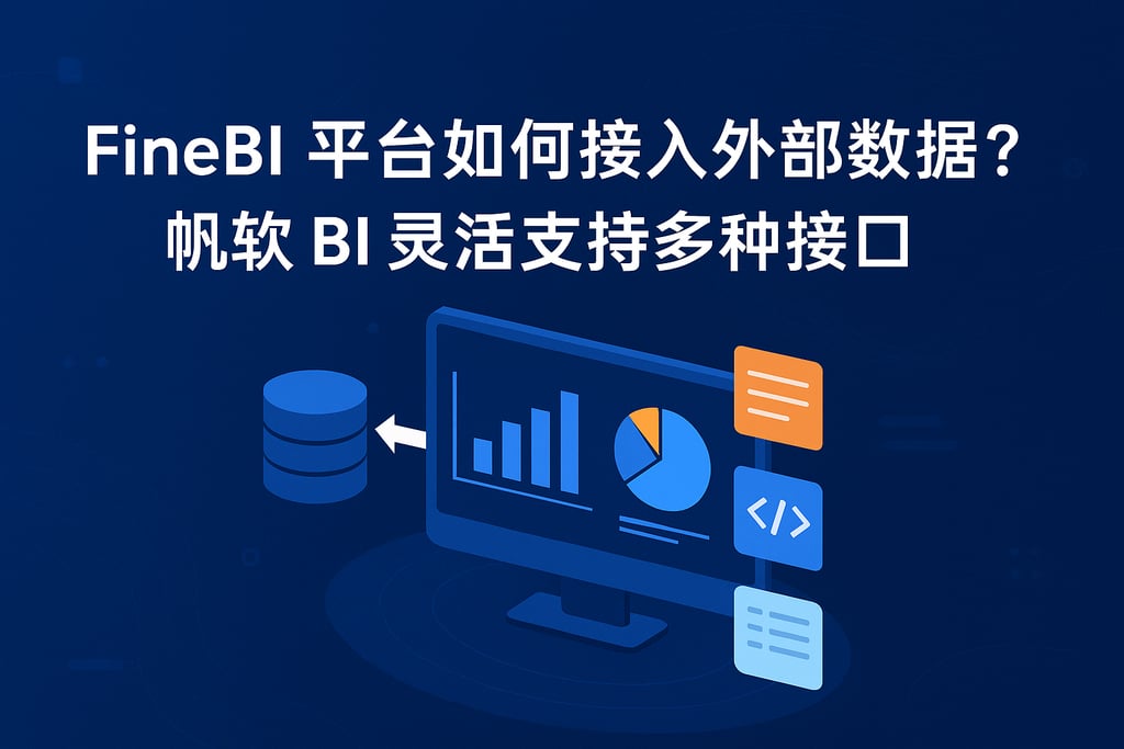 FineBI平台如何接入外部数据？帆软BI灵活支持多种接口
