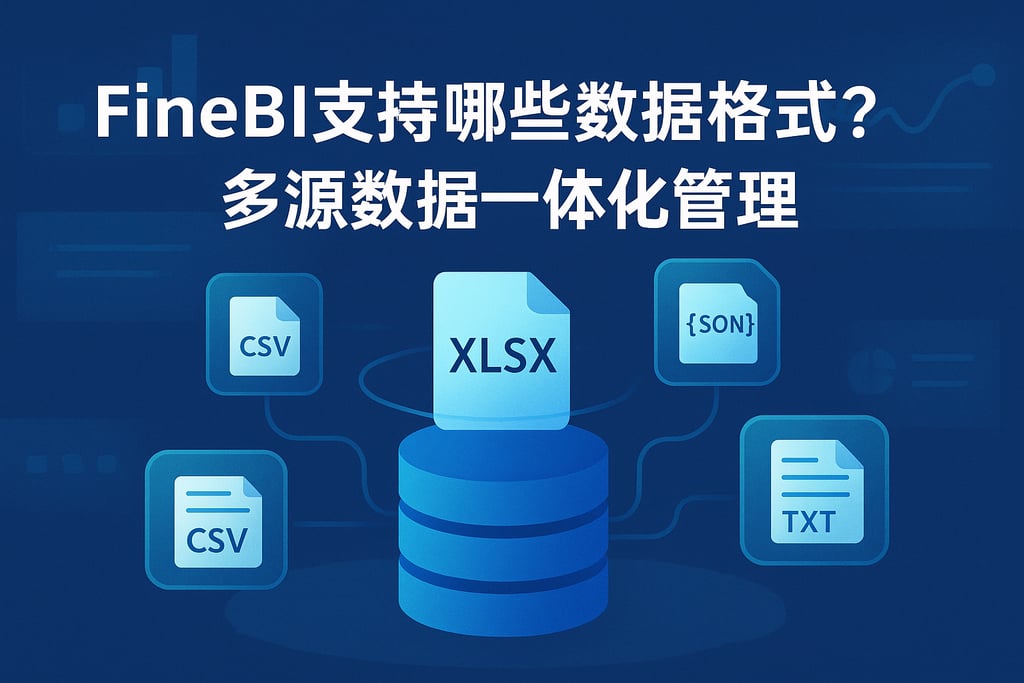 FineBI支持哪些数据格式？多源数据一体化管理