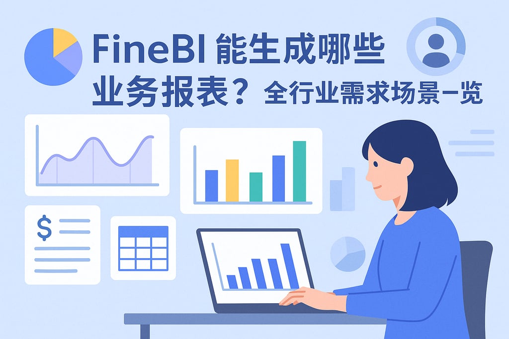 FineBI能生成哪些业务报表？全行业需求场景一览