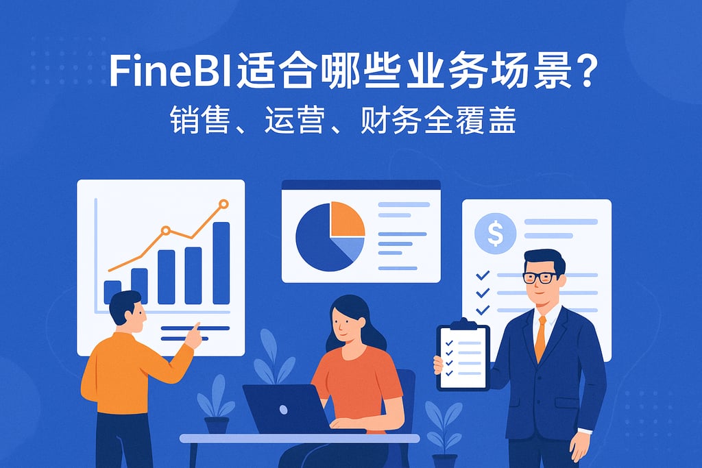 FineBI适合哪些业务场景？销售、运营、财务全覆盖