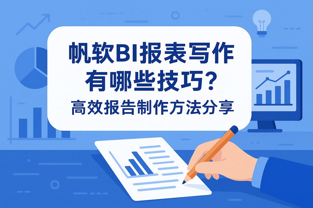 帆软BI报表写作有哪些技巧？高效报告制作方法分享