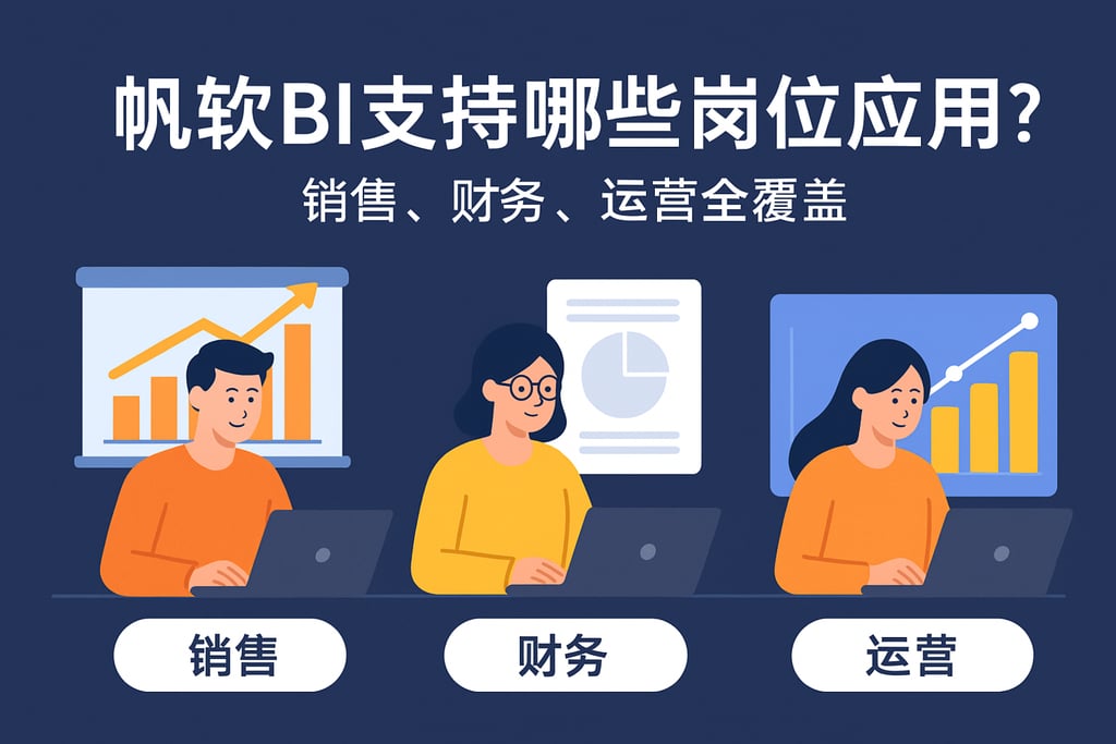 帆软BI支持哪些岗位应用？销售、财务、运营全覆盖