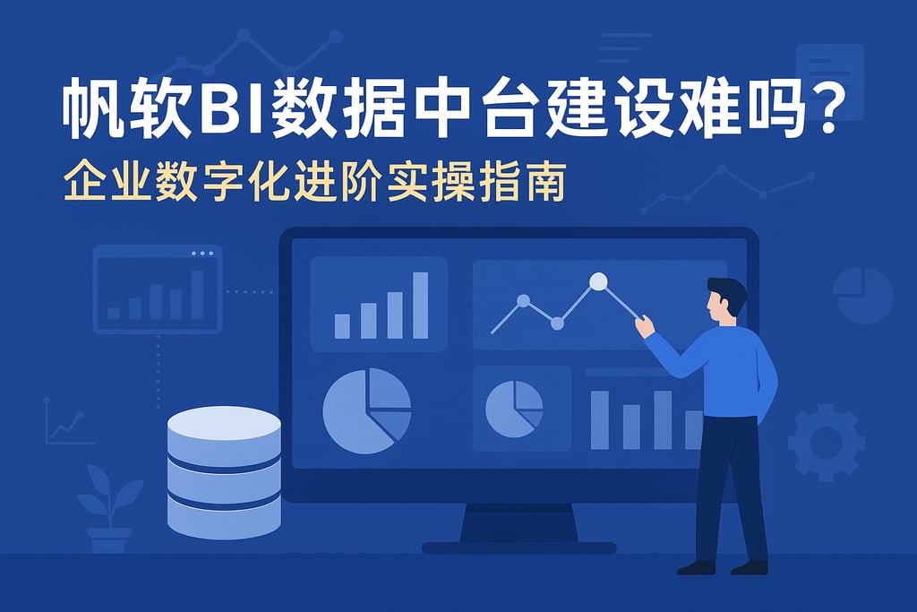 帆软BI数据中台建设难吗？企业数字化进阶实操指南