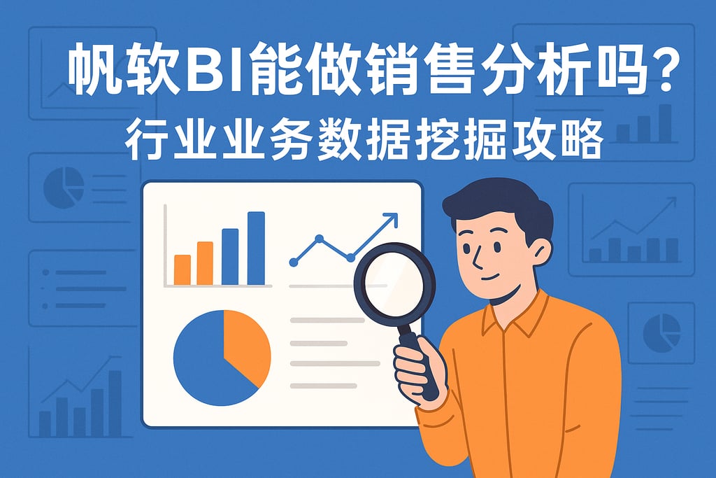 帆软BI能做销售分析吗？行业业务数据挖掘攻略
