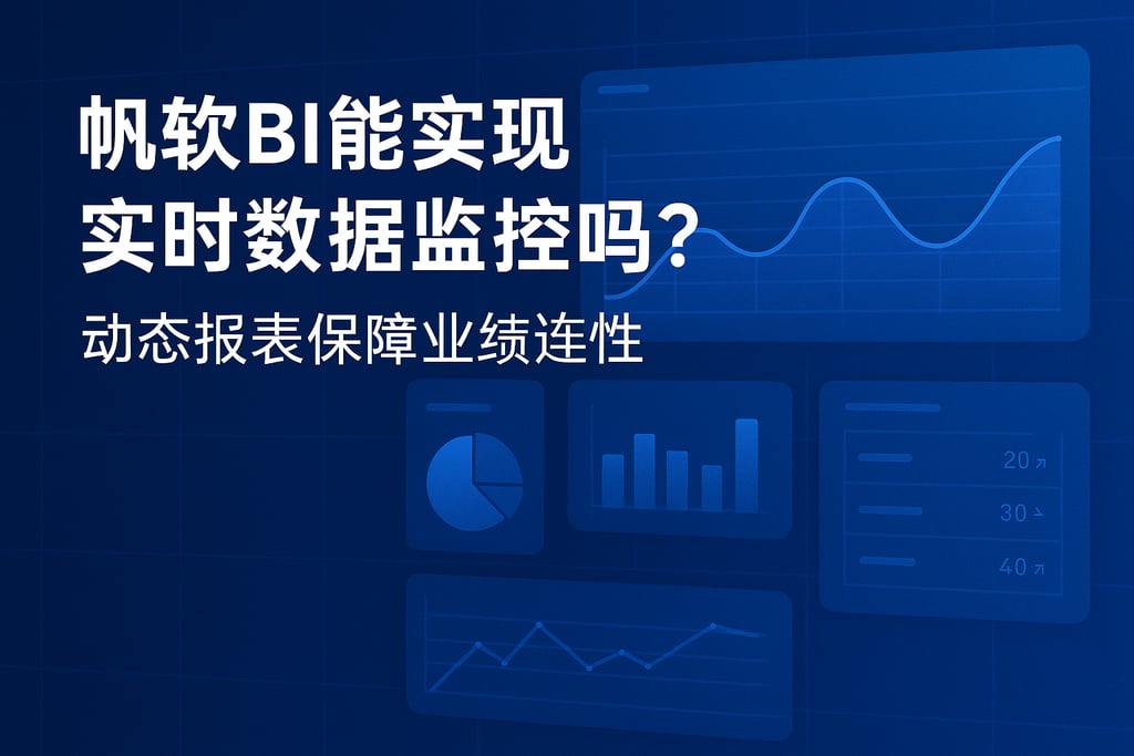 帆软BI能实现实时数据监控吗？动态报表保障业务连续性