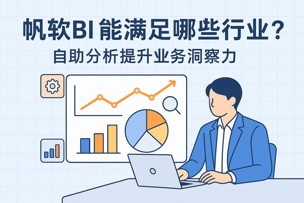帆软BI能满足哪些行业需求？自助分析提升业务洞察力