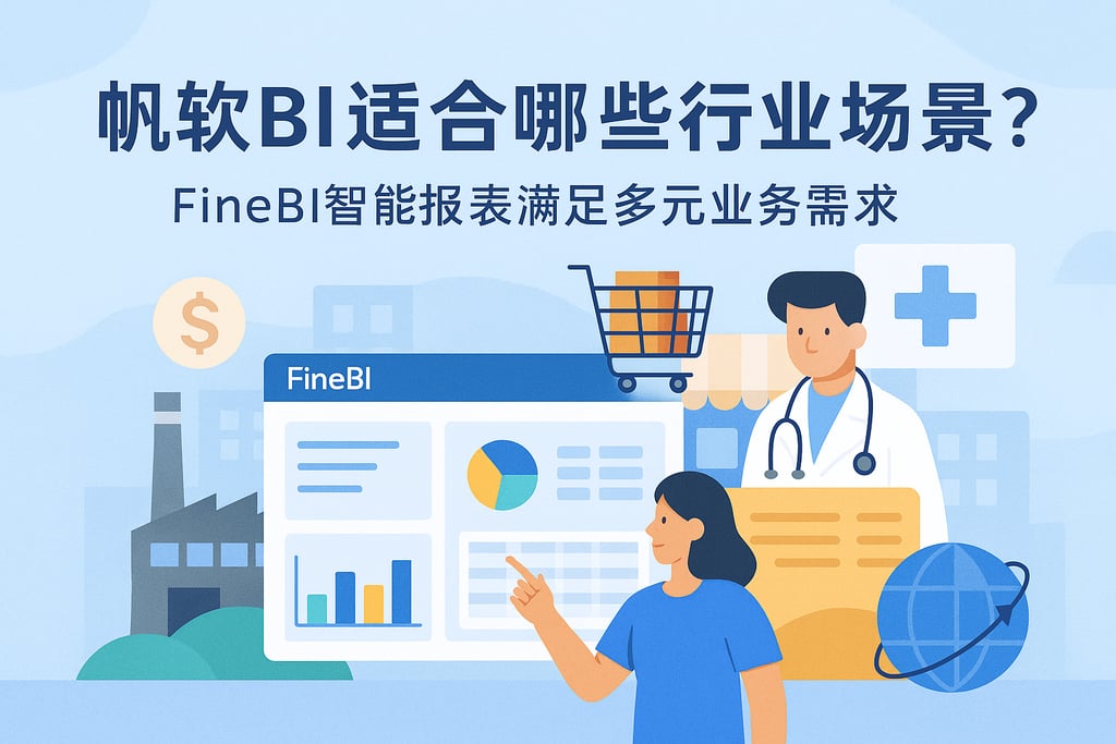 帆软BI适合哪些行业场景？FineBI智能报表满足多元业务需求