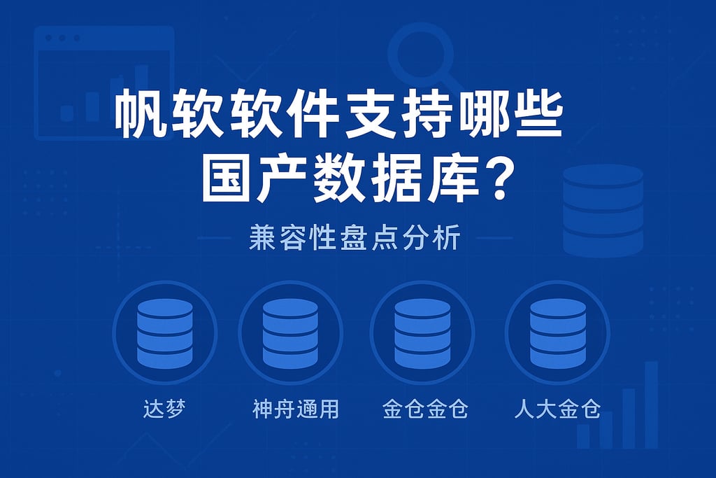 帆软软件支持哪些国产数据库？兼容性盘点分析