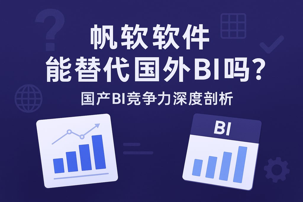 帆软软件能替代国外BI吗？国产BI竞争力深度剖析
