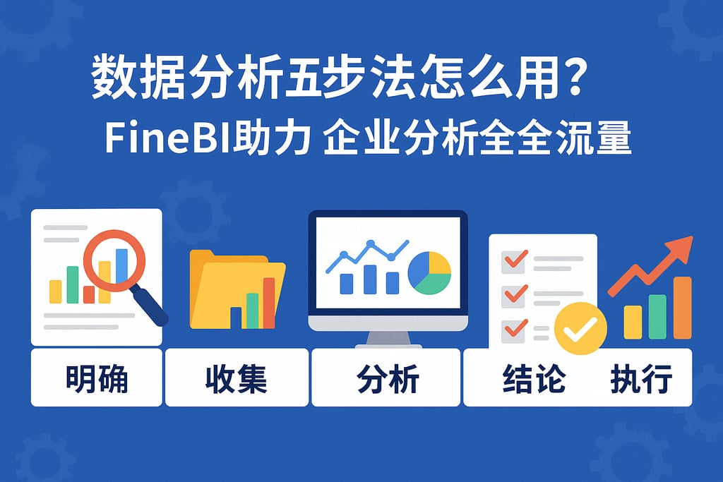 数据分析五步法怎么用？FineBI助力企业分析全流程