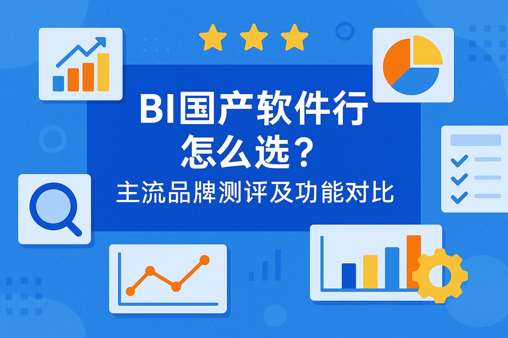 BI国产软件排行怎么选？主流品牌测评及功能对比