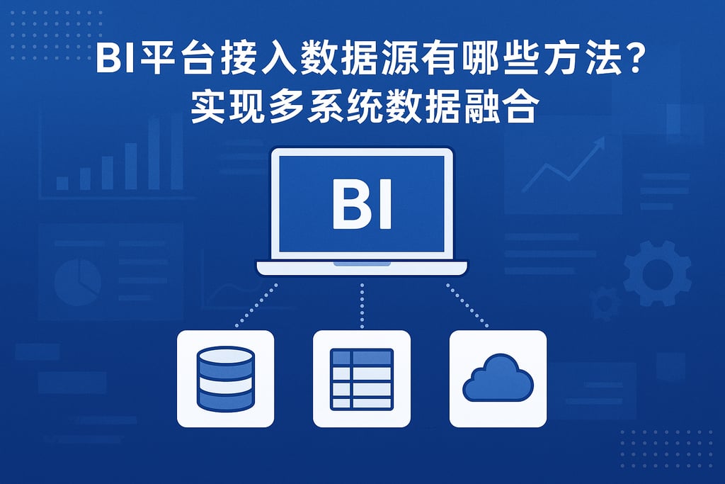BI平台接入数据源有哪些方法？实现多系统数据融合