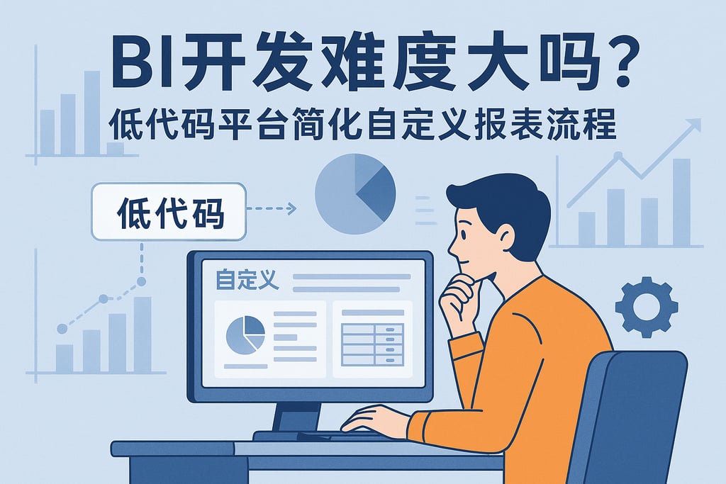 BI开发难度大吗？低代码平台简化自定义报表流程