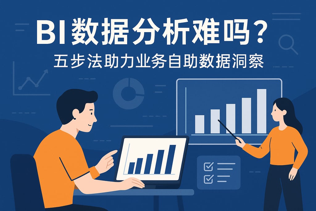 BI数据分析难吗？五步法助力业务自助数据洞察