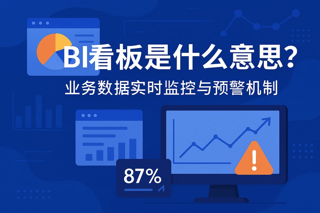 BI看板是什么意思？业务数据实时监控与预警机制