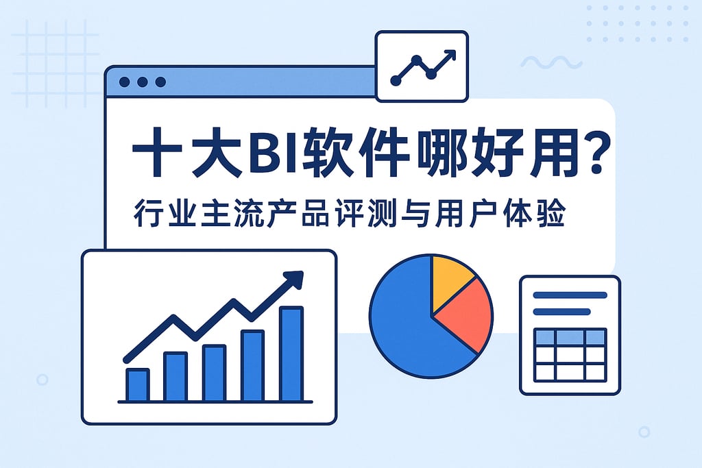十大BI软件哪个好用？行业主流产品评测与用户体验