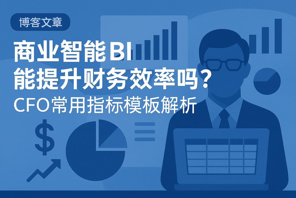 商业智能BI能提升财务效率吗？CFO常用指标模板解析