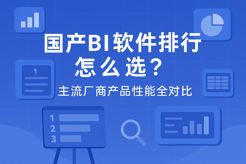 国产BI软件排行怎么选？主流厂商产品性能全对比