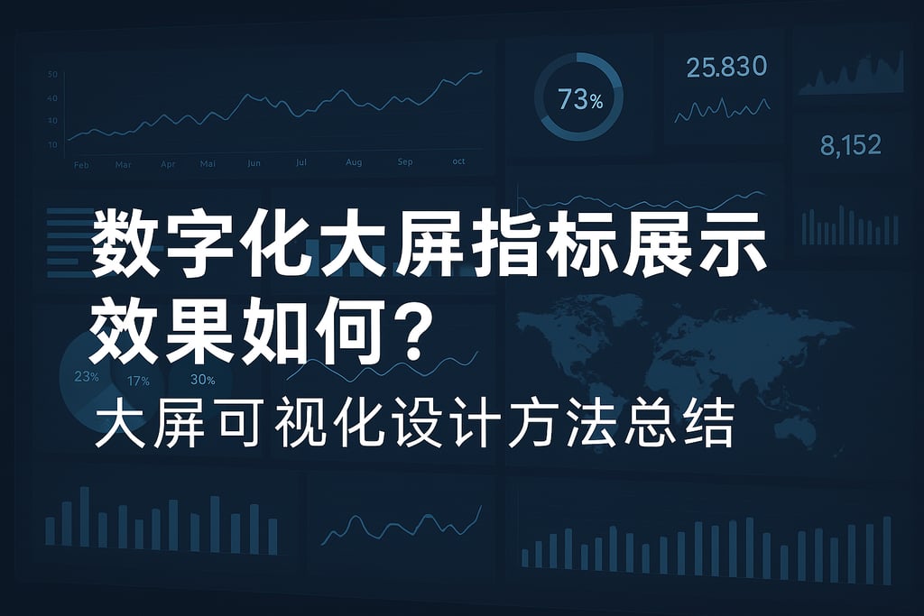 数字化大屏指标展示效果如何？大屏可视化设计方法总结