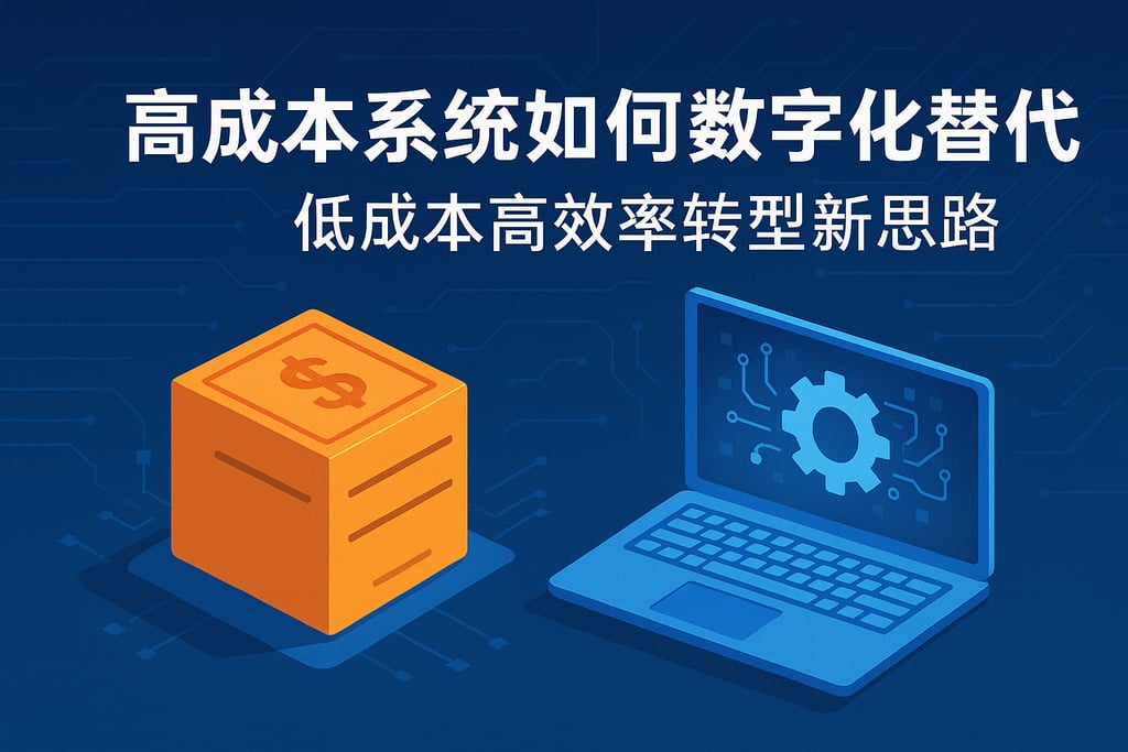 高成本系统如何数字化替代？低成本高效率转型新思路