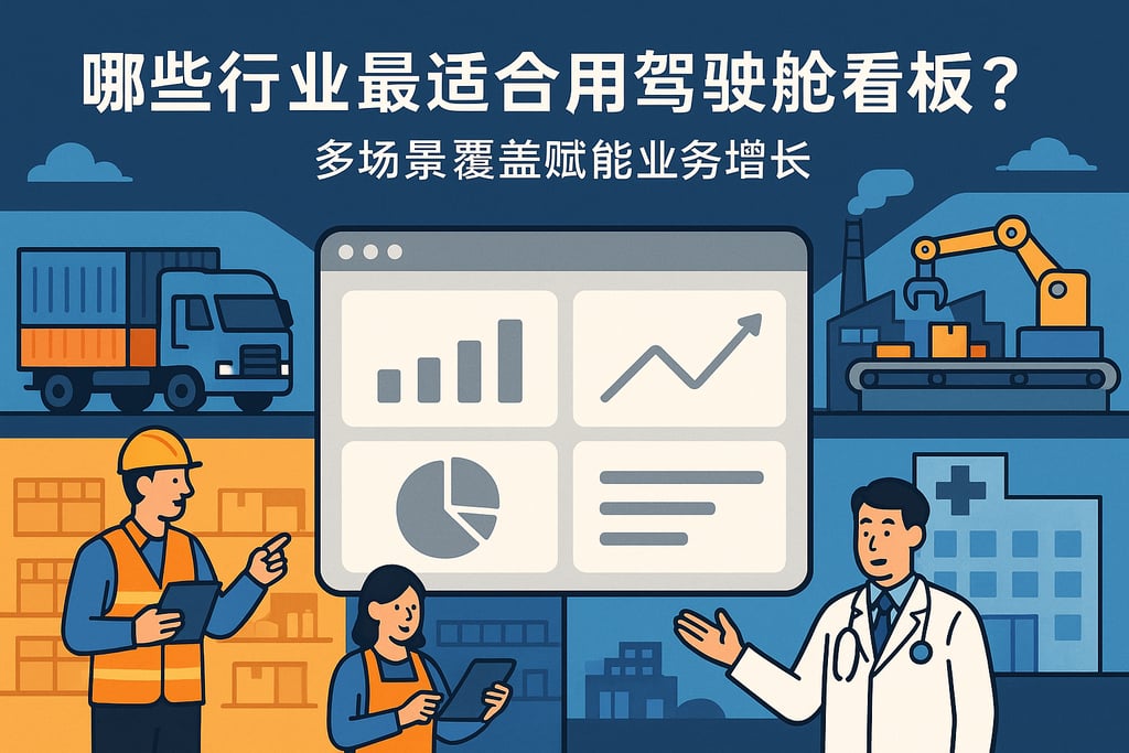 哪些行业最适合用驾驶舱看板？多场景覆盖赋能业务增长