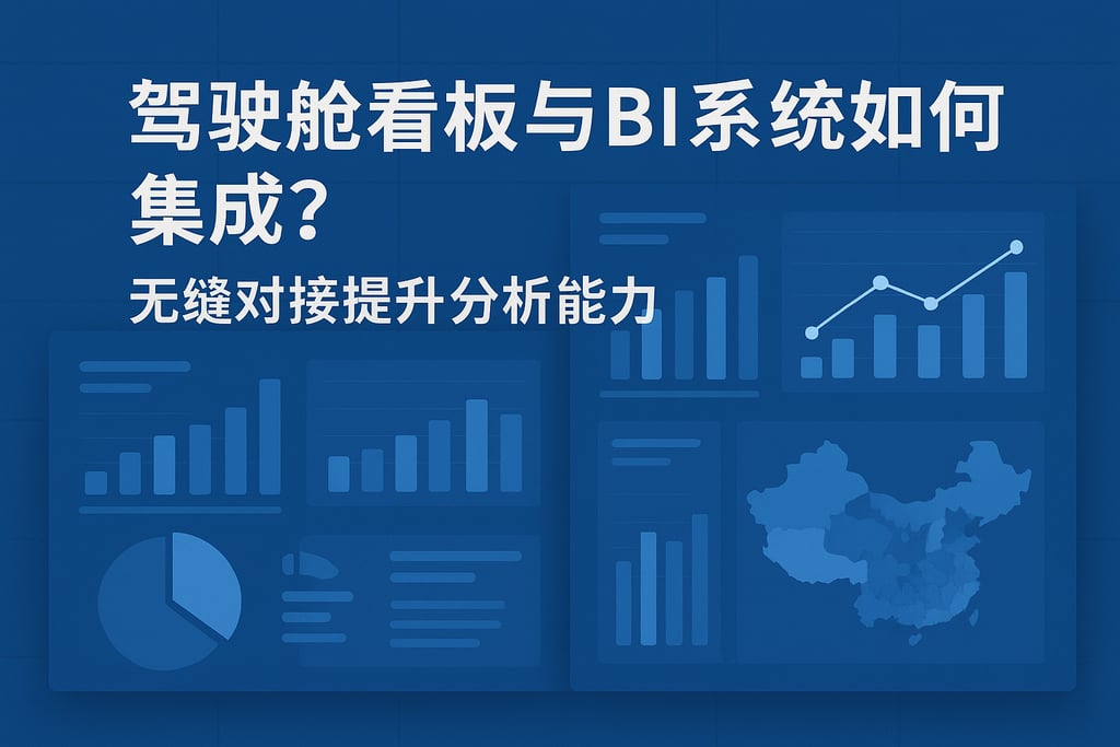 驾驶舱看板与BI系统如何集成？无缝对接提升分析能力