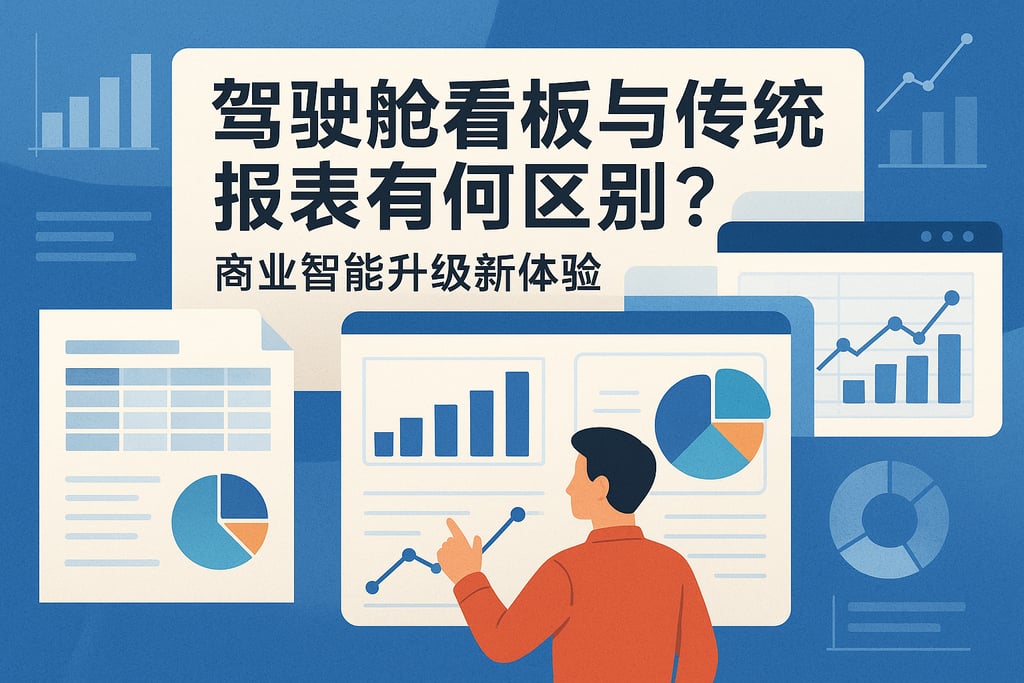 驾驶舱看板与传统报表有何区别？商业智能升级新体验