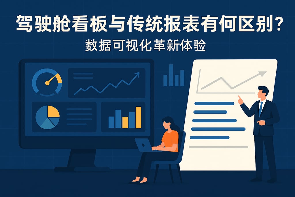 驾驶舱看板与传统报表有何区别？数据可视化革新体验