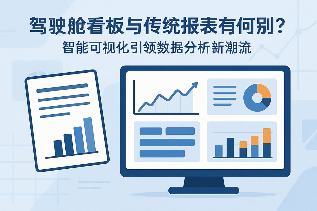 驾驶舱看板与传统报表有何区别？智能可视化引领数据分析新潮流