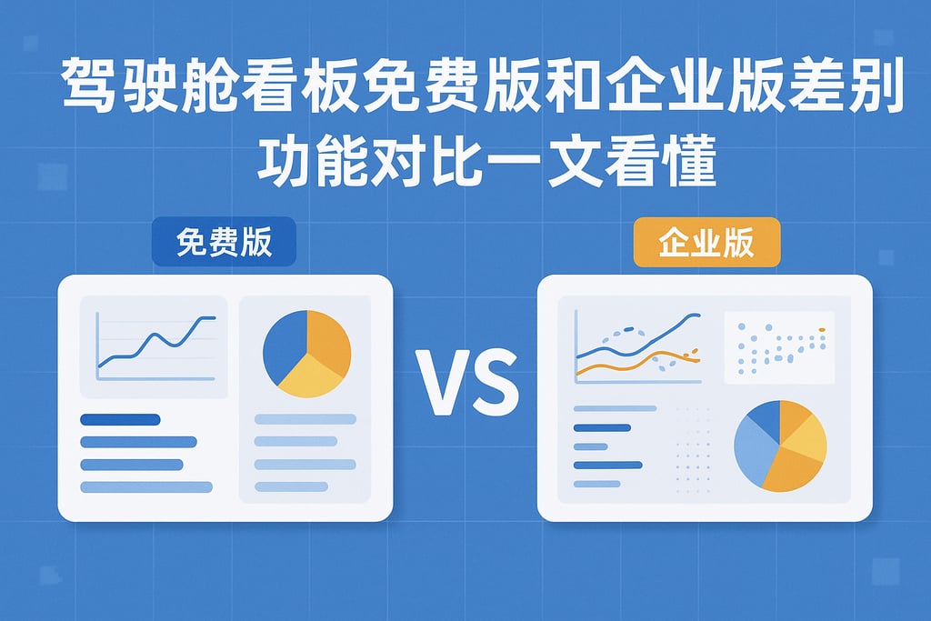 驾驶舱看板免费版和企业版差别？功能对比一文看懂