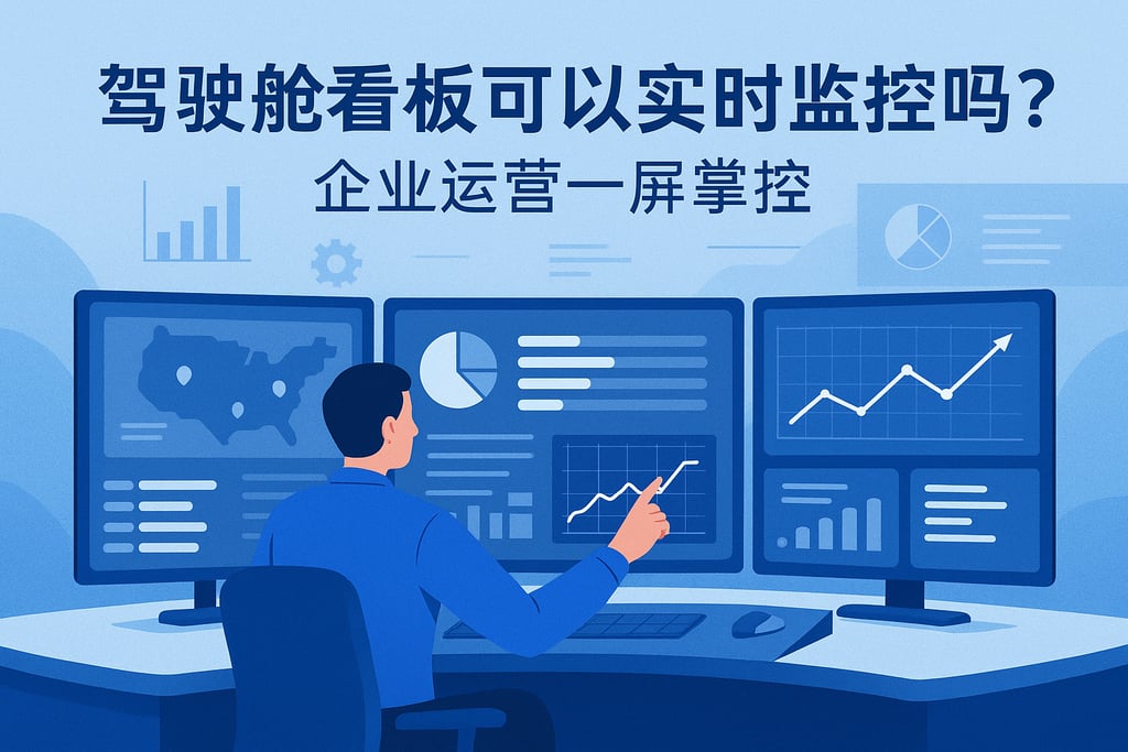 驾驶舱看板可以实时监控吗？企业运营一屏掌控