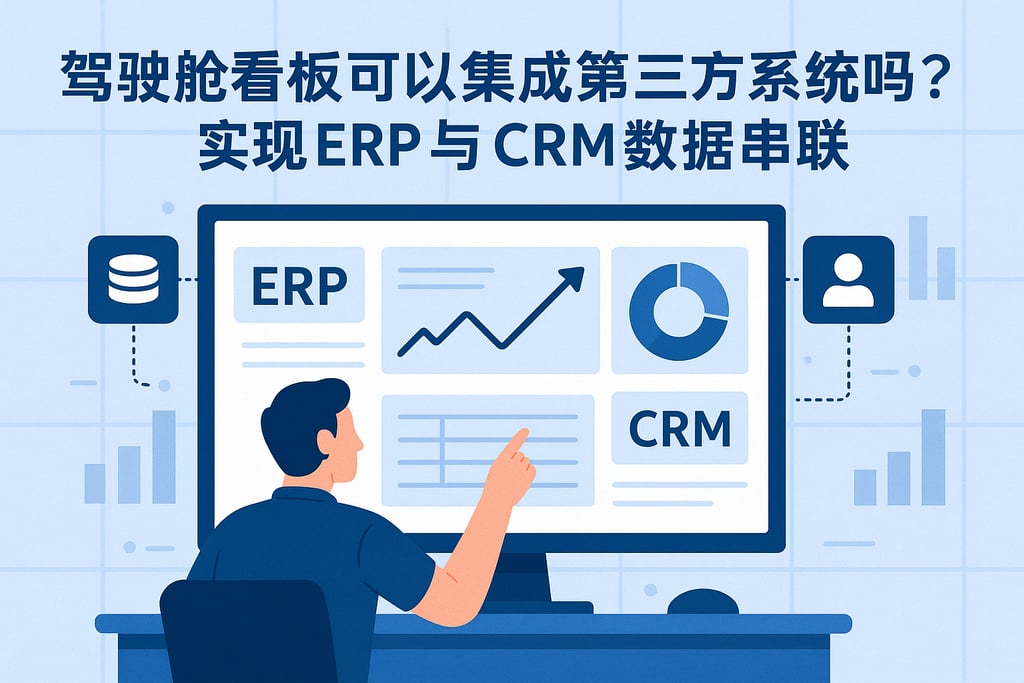 驾驶舱看板可以集成第三方系统吗？实现ERP与CRM数据串联