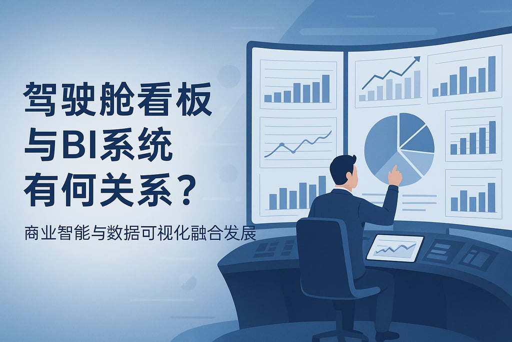 驾驶舱看板和BI系统有何关系？商业智能与数据可视化融合发展