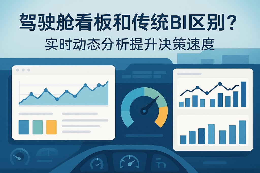 驾驶舱看板和传统BI区别在哪？实时动态分析提升决策速度
