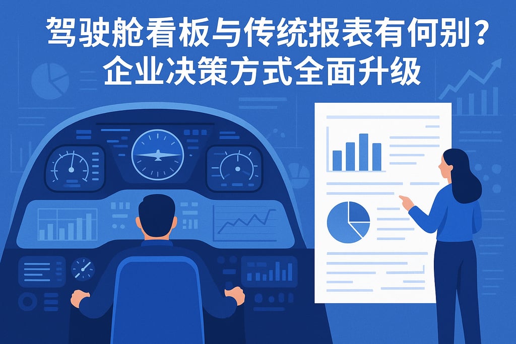 驾驶舱看板和传统报表有何区别？企业决策方式全面升级