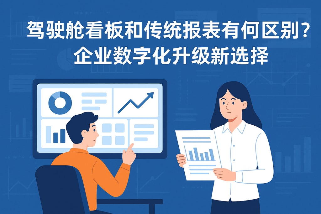 驾驶舱看板和传统报表有何区别？企业数字化升级新选择