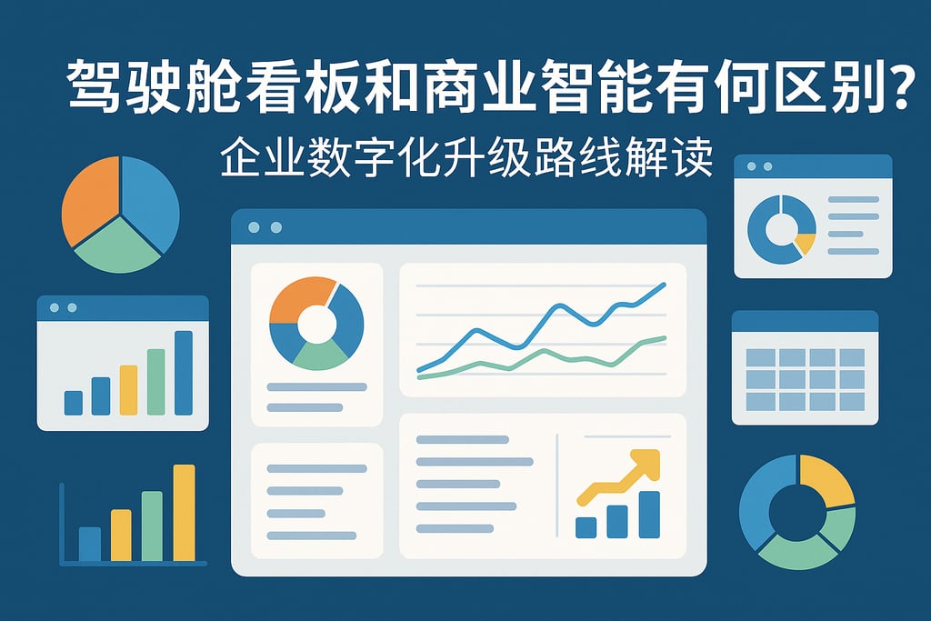 驾驶舱看板和商业智能有何区别？企业数字化升级路线解读