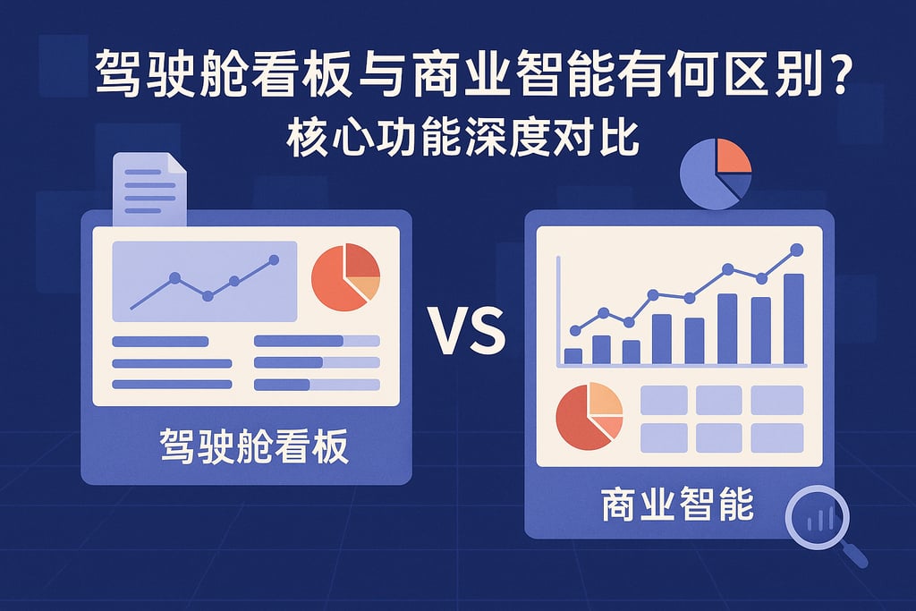 驾驶舱看板和商业智能有何区别？核心功能深度对比