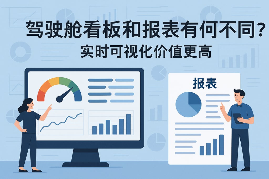 驾驶舱看板和报表工具有何不同？实时可视化价值更高