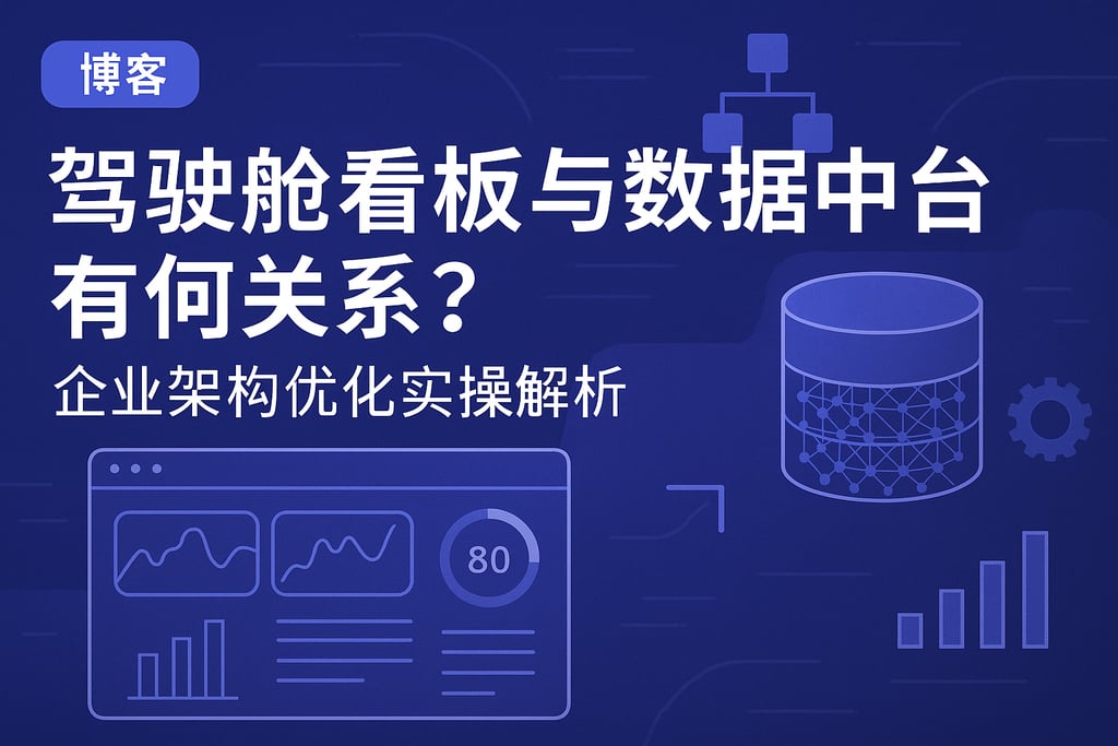 驾驶舱看板和数据中台有何关系？企业架构优化实操解析