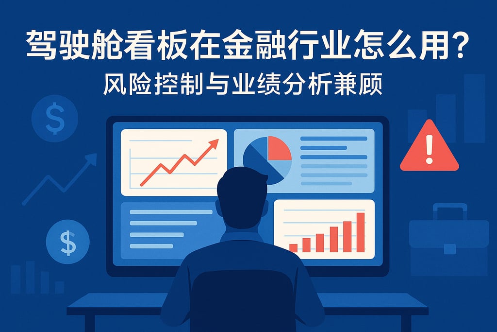 驾驶舱看板在金融行业怎么用？风险控制与业绩分析兼顾