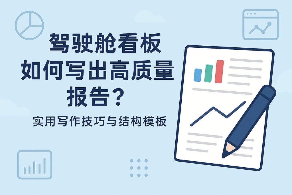 驾驶舱看板如何写出高质量报告？实用写作技巧与结构模板