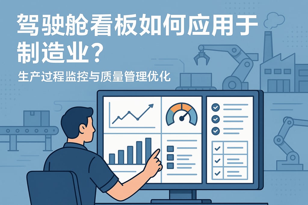 驾驶舱看板如何应用于制造业？生产过程监控与质量管理优化