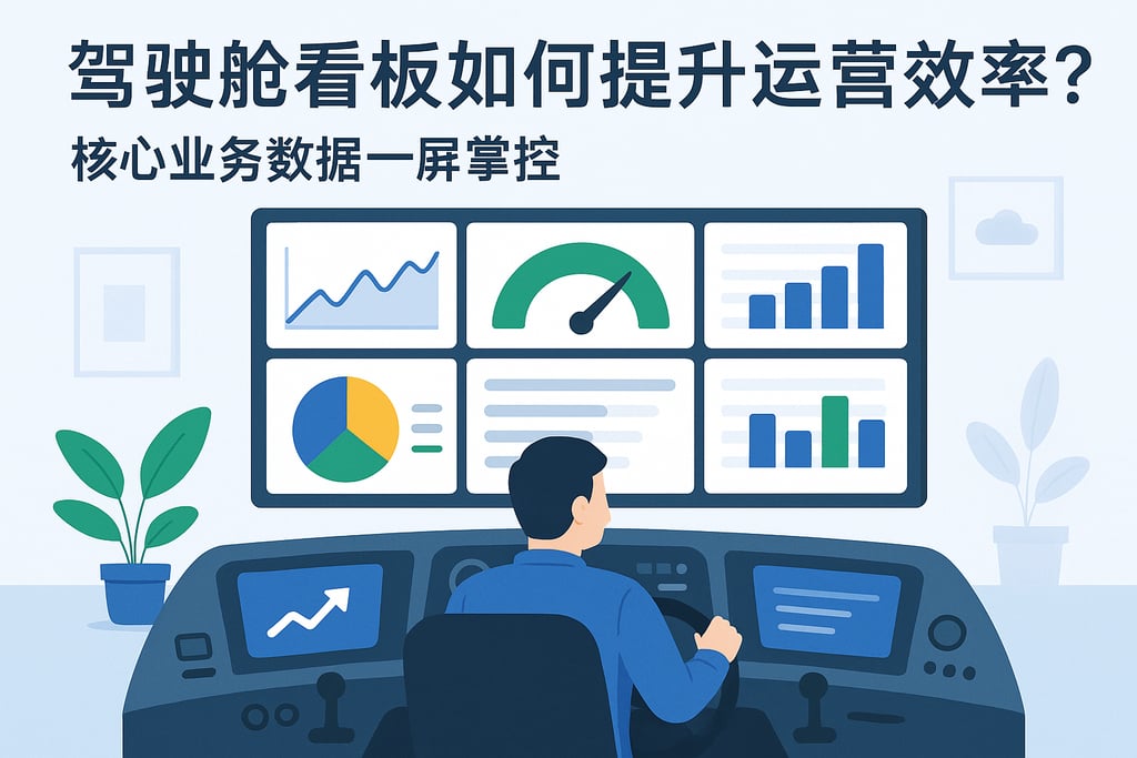 驾驶舱看板如何提升运营效率？核心业务数据一屏掌控