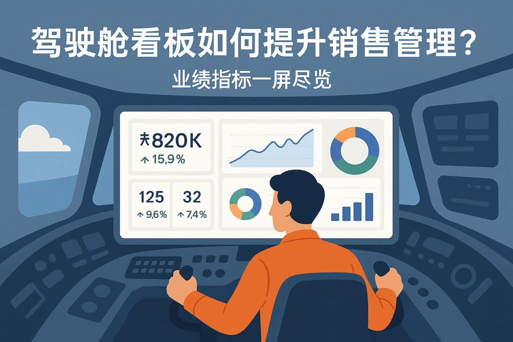 驾驶舱看板如何提升销售管理？业绩指标一屏尽览