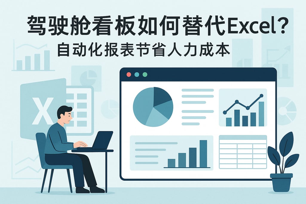 驾驶舱看板如何替代Excel？自动化报表节省人力成本
